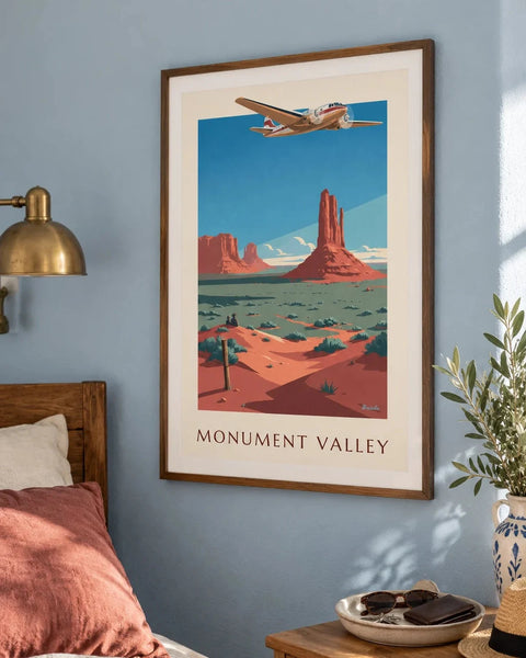 Affiches États-Unis : affiche de la collection encadrée dans un intérieur