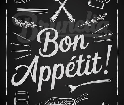 affiche cuisine vintage noir et blanc 1