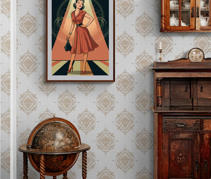 Affiche femme fatale vintage