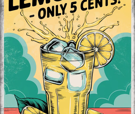 Affiche publicité limonade vintage