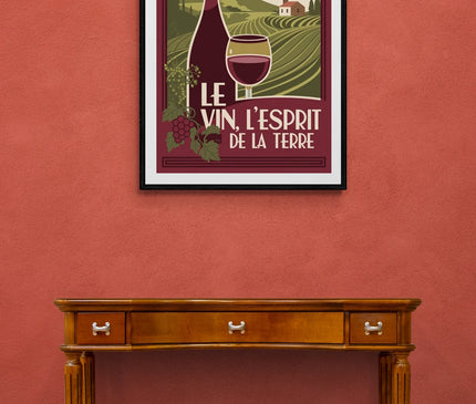 affiche vin vintage