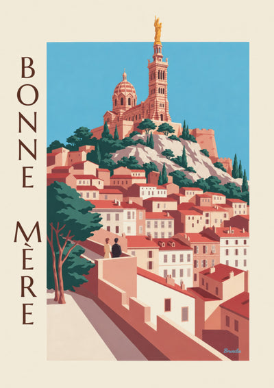 Affiche Notre-Dame-de-la-Garde à Marseille : l'affiche entière