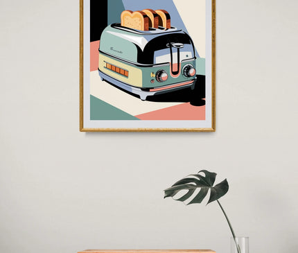 Affiche grille-pain rétro
