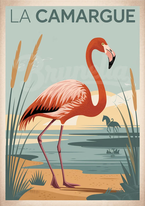 Affiche Flamand Rose