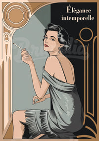 Affiche élégance femme glamour Art Déco années 30
