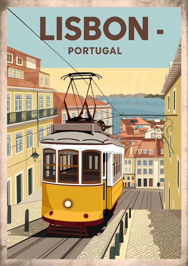affiche vintage lisbonne 2
