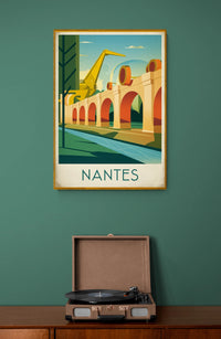 Affiche Pont aqueduc architecture art déco Nantes
