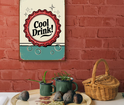Affiche capsule soda rétro