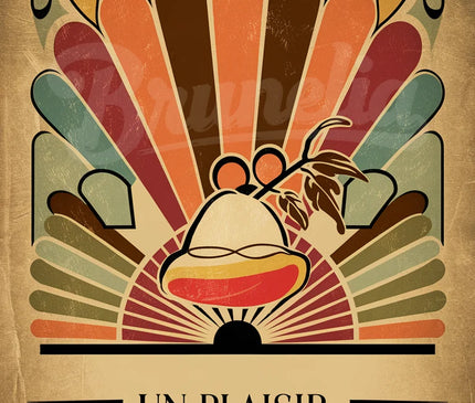 affiche cuisine gourmande vintage