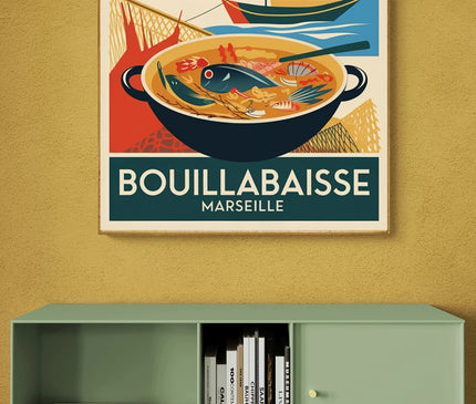 Affiche vintage bouillabaisse
