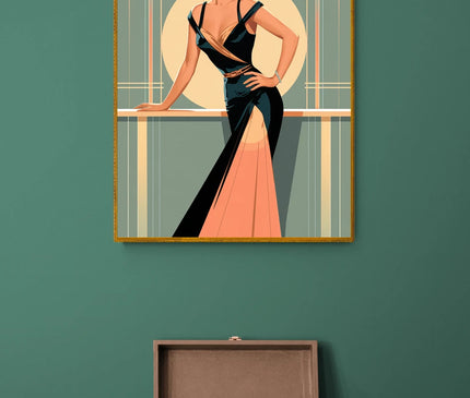 Affiche mode rétro femme 1