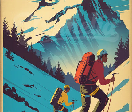 affiche alpinisme rétro
