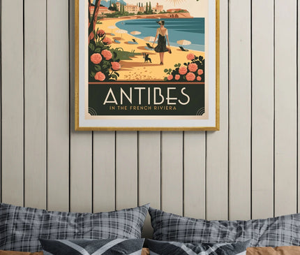 affiche vintage antibes