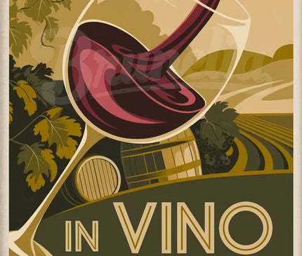 Affiche dégustation vin vintage