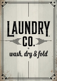 Affiche décorative style vintage - Laundry Co. rustique