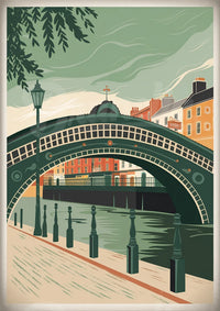 Affiche Pont du Rialto style Art déco Venise
