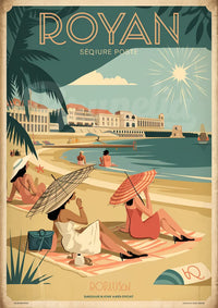 Affiche Royan station balnéaire Art déco 1930