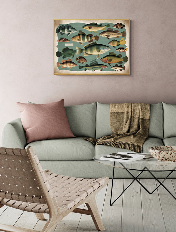 affiche vintage poisson