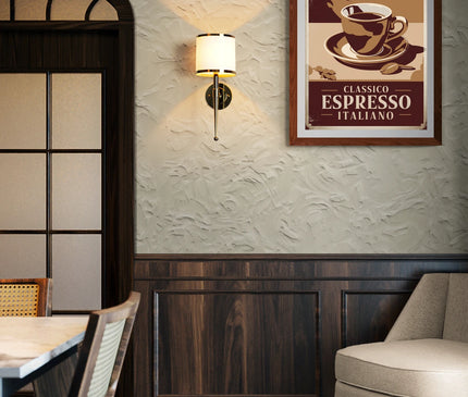 Affiche vintage espresso en porcelaine