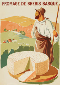 Affiche Fromage de Brebis Basque Vintage