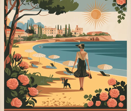 affiche vintage antibes