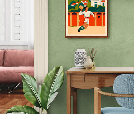 Affiche vintage fronton de pelote basque