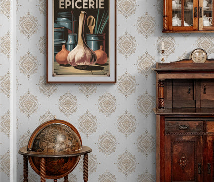 affiche cuisine épicerie rétro