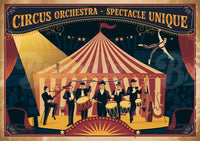 Affiche Orchestre de Cirque Style Art Déco Vintage