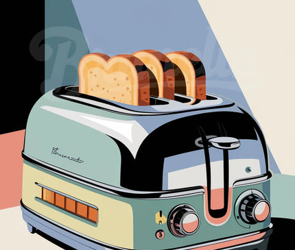 Affiche grille-pain rétro