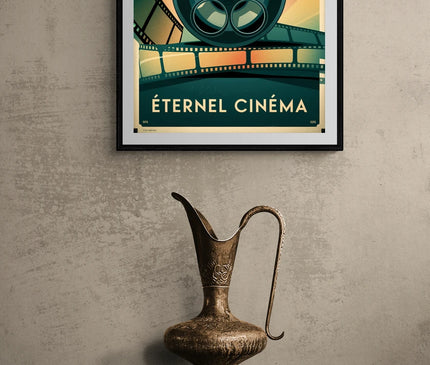 Affiche bobine de film vintage