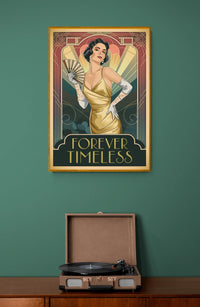 Affiche femme élégante années 1950 Forever Timeless
