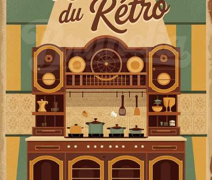 Affiche buffet cuisine rétro 1