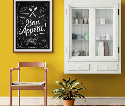 affiche cuisine vintage noir et blanc 1