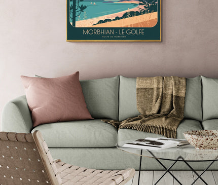 affiche vintage morbihan