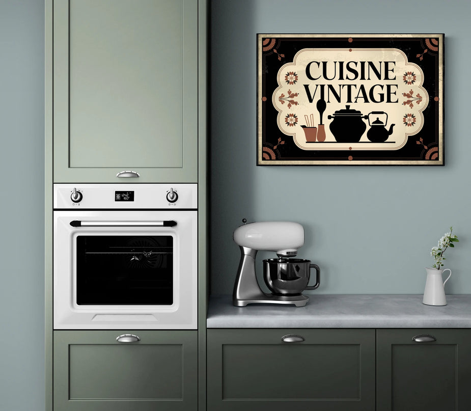 Affiche ambiance maison rétro