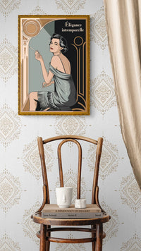Affiche élégance femme glamour Art Déco années 30