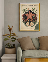 Affiche étoile de mer et faune marine Cape Tour