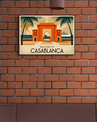 Affiche Casablanca Porte Monumentale Style Art Déco