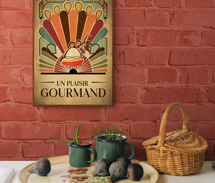 affiche cuisine gourmande vintage