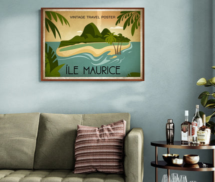 affiche vintage ile maurice