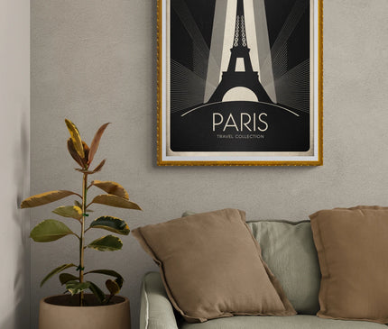 affiche retro noir et blanc
