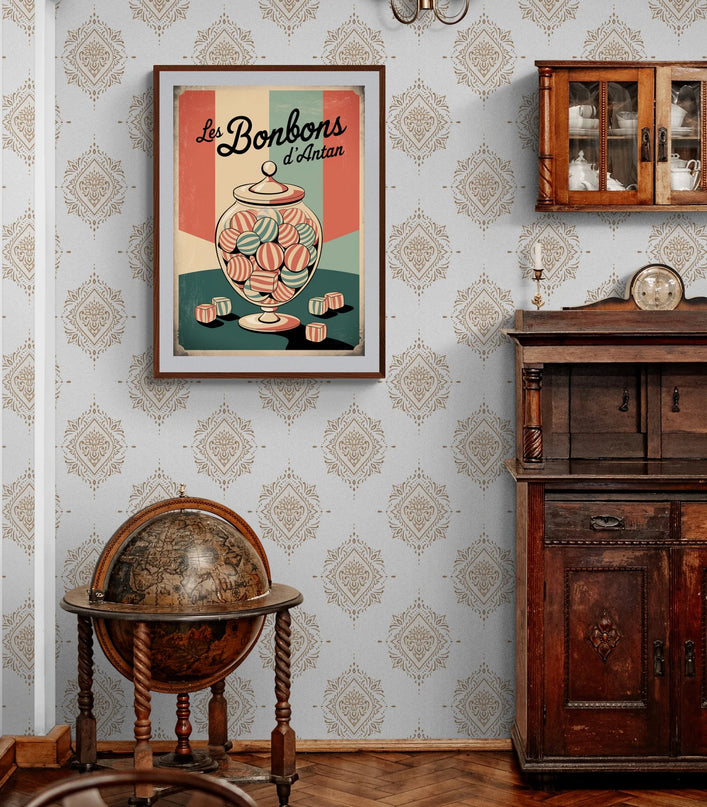 Affiche bonbons anciens