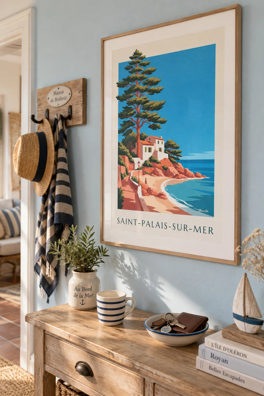 Affiche villa en bord de côte à Saint-Palais-sur-Mer : encadrée au mur