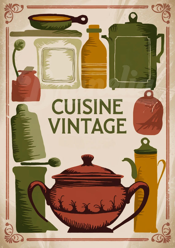affiche cuisine familiale rétro 1