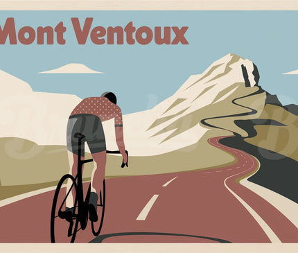 affiche vintage mont ventoux