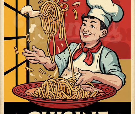 affiche de cuisine vintage