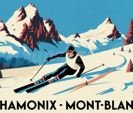 affiche de ski vintage