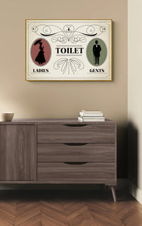 Affiche WC rétro Ladies et Gents