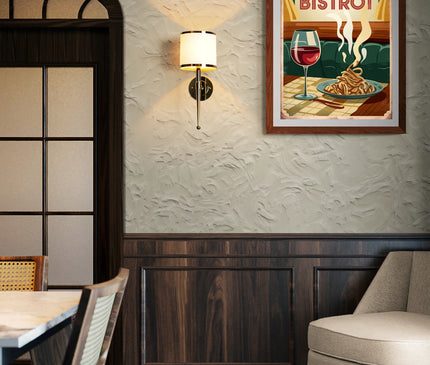 Affiche menu bistrot rétro
