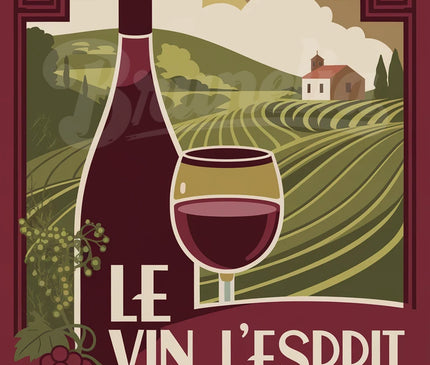affiche vin vintage